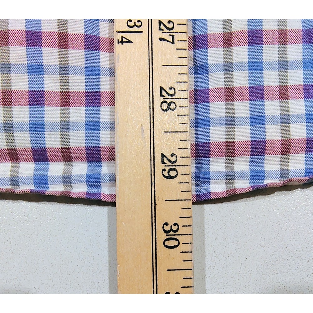 Carolina Herrera Men's Shirt Button Down Size 15 1/2 Cotton Plaid Multicolor M - Picture 13 of 13
